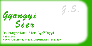 gyongyi sier business card